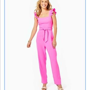 Lilly Pulitzer Prosecco Pin Jumpsuit Size 2.